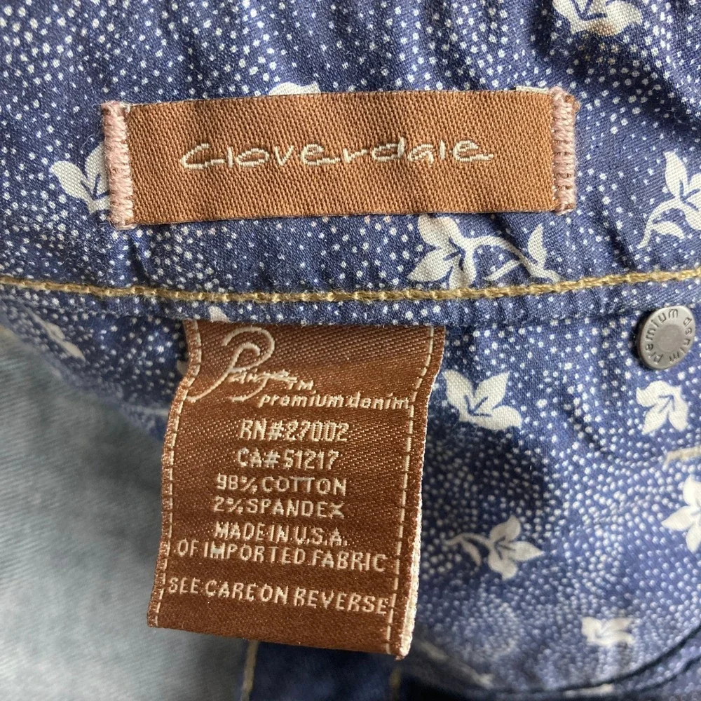 Paige Premium Jeans Women's Size 30 Cloverdale Bootcut Dark Wash Flap‎ Pockets
